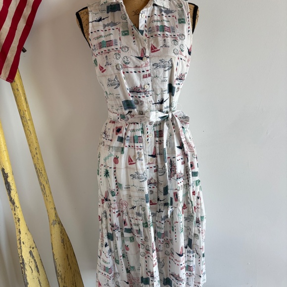 J. Crew Factory Postcard Travel Dress - Picture 1 of 7